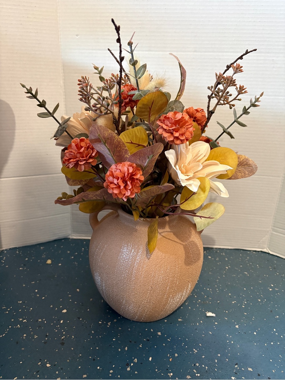 Artificial Floral Arrangement in Tan Ceramic Vase - Home Accents Kirklands